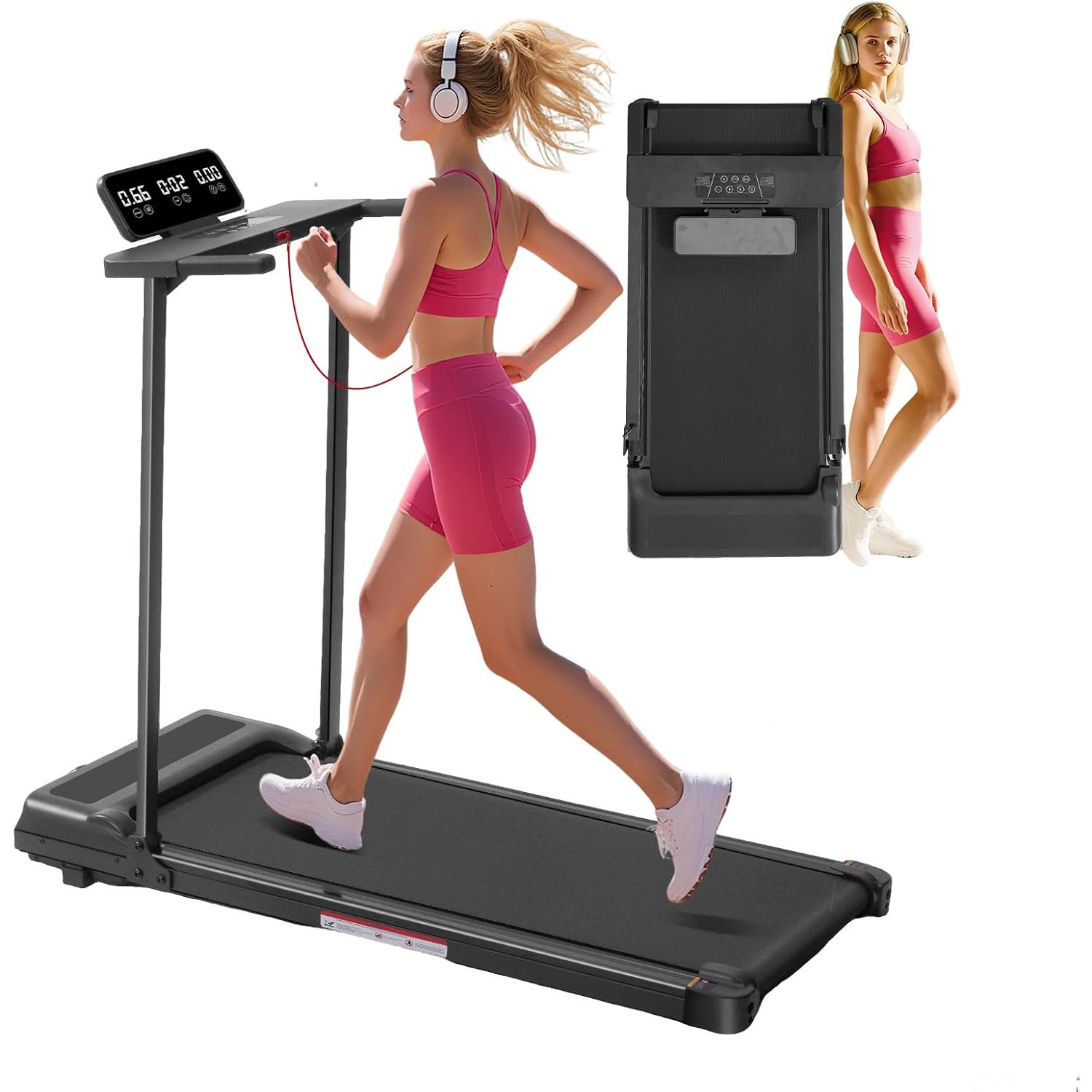Bestseller! HevGlrm Walking Pad Treadmill with Handle Bar